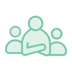 Leadership duotone line icon, vector, pixel perfect, illustrator file 
