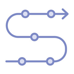 Milestone duotone line icon, vector, pixel perfect, illustrator file 
