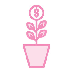 Payment Growth duotone line icon, vector, pixel perfect, illustrator file 
