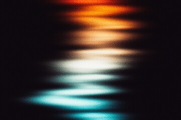 Dark orange blue black grainy gradient shape backdrop design, abstract glowing multicolored noisy gradients on black webpage header design, banner, poster, cover
