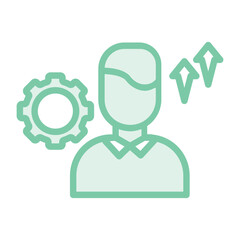 Professional Development duotone line icon, vector, pixel perfect, illustrator file 
