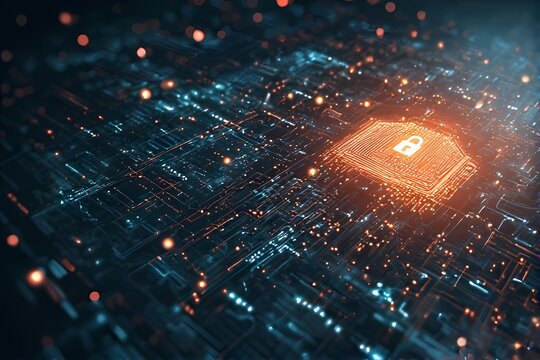 Cybersecurity background"
"Data protection concept"
"Digital lock security interface"
"Hacker and data network visualization"
"Cyber network technology background