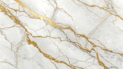 Naklejka premium Elegant White Marble with Veins of Gold A Luxurious and Sophisticated Stone Texture