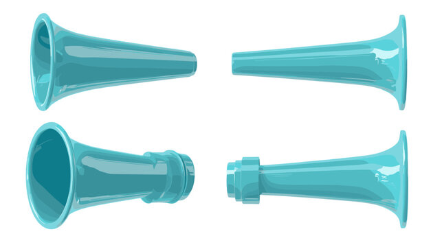 Decorative Musical Horns in Vibrant Blue Color Arranged for a Festive Celebration