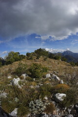 Fototapeta premium Hiking near coast Bar in montenegro autumn