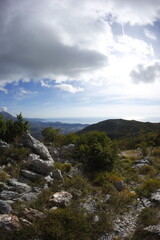 Obraz premium Hiking near coast Bar in montenegro autumn