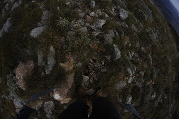 Obraz premium Hiking near coast Bar in montenegro autumn