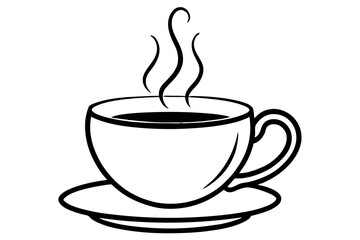 coffee cup of hot drink  silhouette