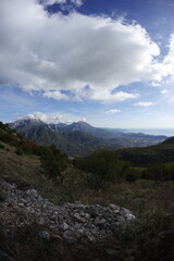 Fototapeta premium Hiking near coast Bar in montenegro autumn