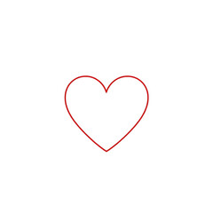 red heart shape frame, outline stroke border, png with transparent background clipart 