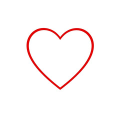 red heart shape frame, outline stroke border, png with transparent background clipart 