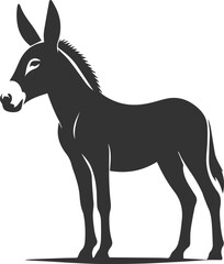 Animal drawing vector of a mule silhouette