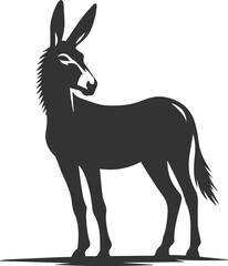 Animal drawing vector of a mule silhouette