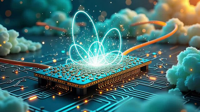 Futuristic Quantum Computing Processor with Advanced Energy Flow Dynamics