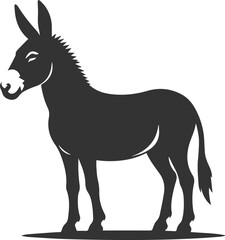 Animal drawing vector of a mule silhouette