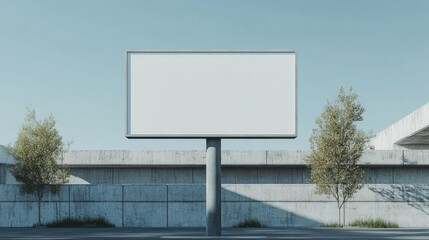 Fototapeta premium Outdoor Sign Billboard Mockup with Realistic Appearance