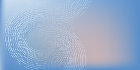 Obraz premium Abstract blue modern background with circle elements. Digital technology concept.