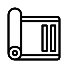 yoga mat line icon
