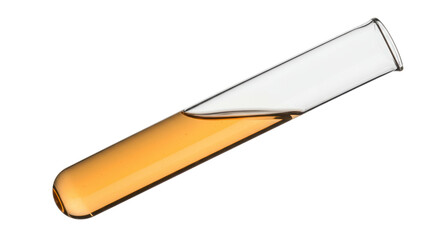 Isolated Test Tube with Yellow Liquid