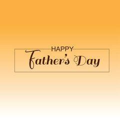 Happy Father's Day with dad and children silhouettes. Vector greeting card with a nice message of Father's Day.