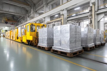 Industrial packaging processes ensuring secure product transportation