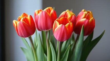 Fototapeta premium Vibrant bunch of new tulips