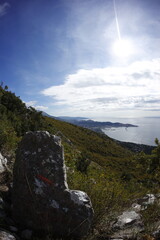 Naklejka premium Coast line in Montenegro, autumn sunny day