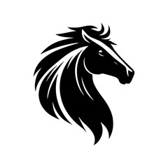 horse head silhouette vector design