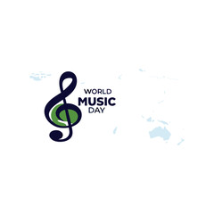 Fototapeta premium World music day vectors with silhouette, musical instrument and musical's icon