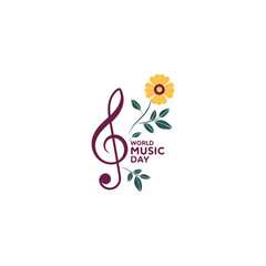World music day vectors with silhouette, musical instrument and musical's icon