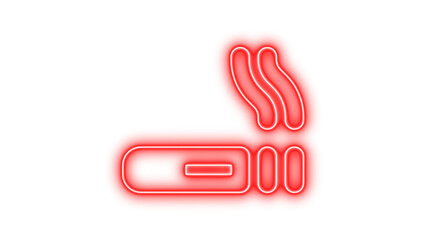 Neon smoking glow with transparent background