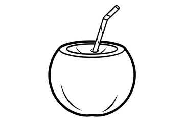 coconut drink  silhouette