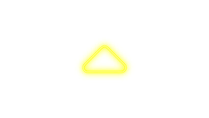 Glowing Neon Triangle, Neon sort up glow with transparent background