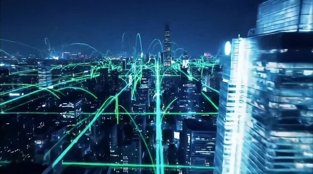 Glowing Data Paths: Birds-Eye Building Connections