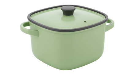 Isolated Green Cooking Pot