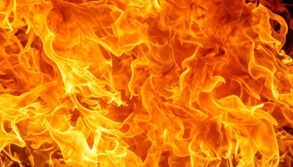 Intense fire flames background, a vibrant and dynamic abstract texture burning