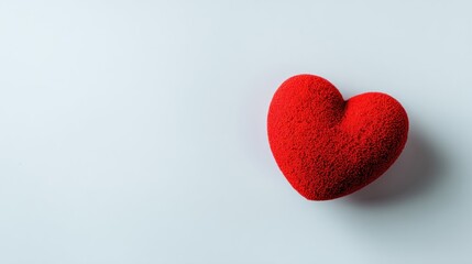 Fototapeta premium Red heart on white background