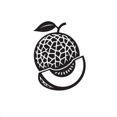 vector illustration of an melon