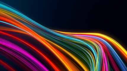 Abstract Colorful Swirling Light Streaks Background