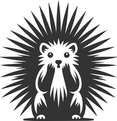 porcupine vector black
