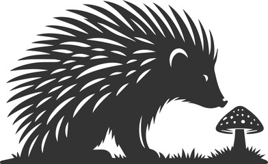 porcupine vector black