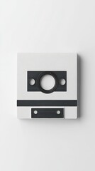 Obraz premium Vintage Audio Cassette on a White Background