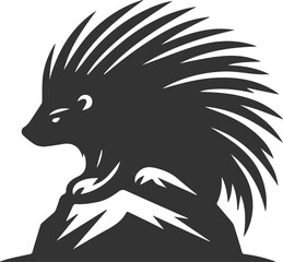 porcupine vector black