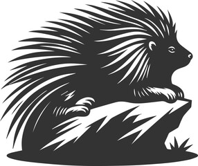 porcupine vector black