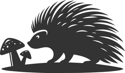 porcupine vector black