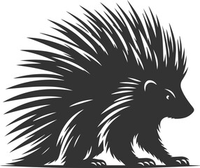 porcupine vector black