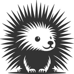 porcupine vector black