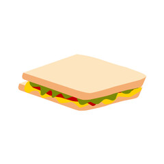 Hand drawn sandwich illustration. Simple bread illustration 