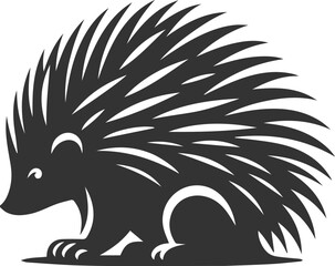 porcupine vector black
