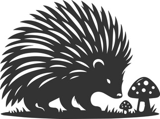 porcupine vector black
